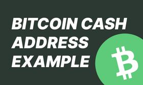 Bitcoin Cash address example